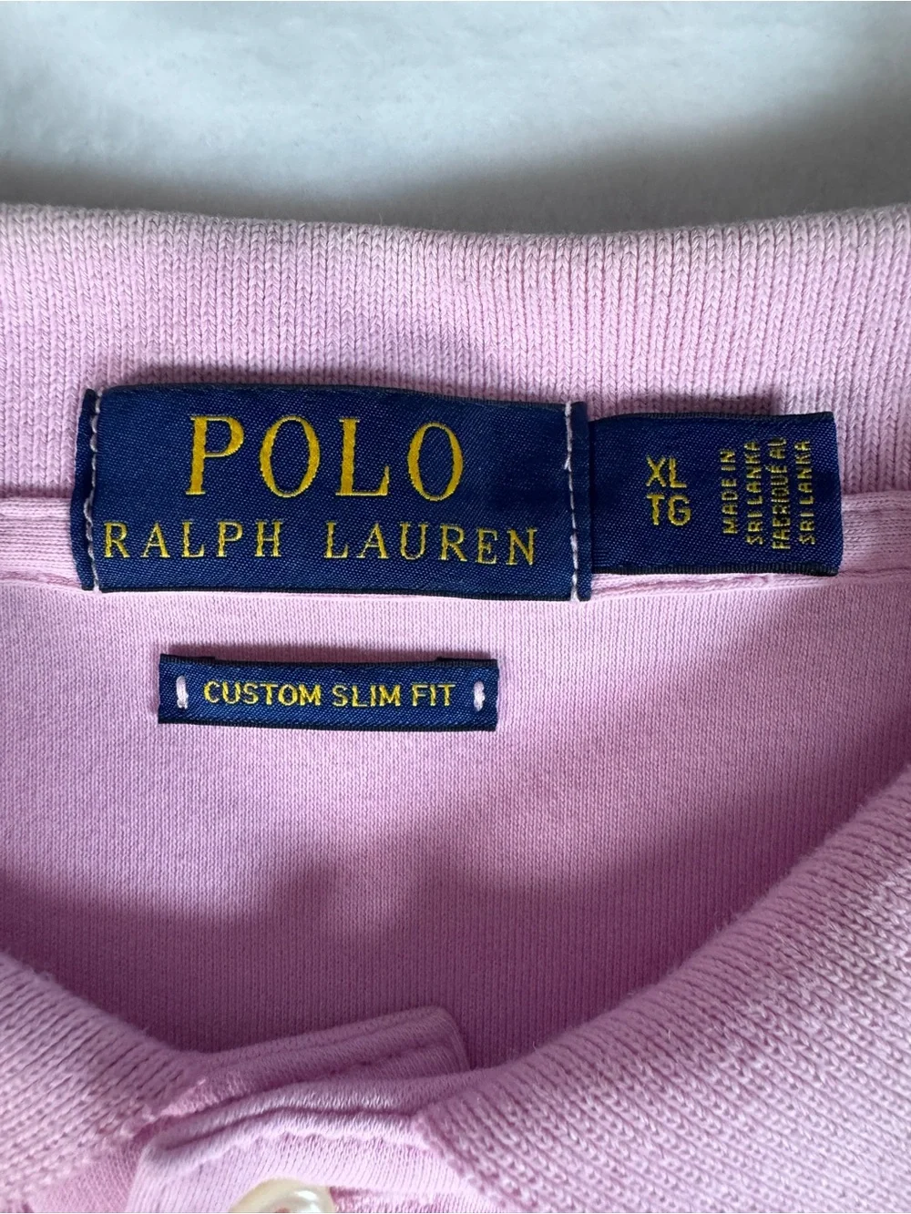 Polo Ralph Lauren Custom Slim Fit Polo Shirt Pink Men’s XL Short Sleeve